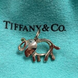 Tiffany & Co Save the Wild SM Elephant Charm w/Tsavorite for necklace & bracelet